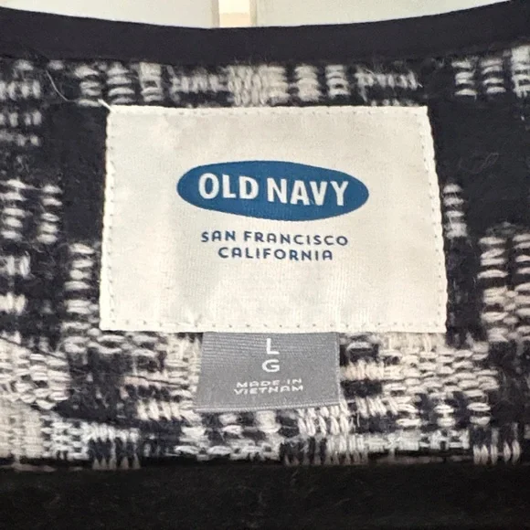 Navy and White Patterned Coat NWT - Picture 2 of 10